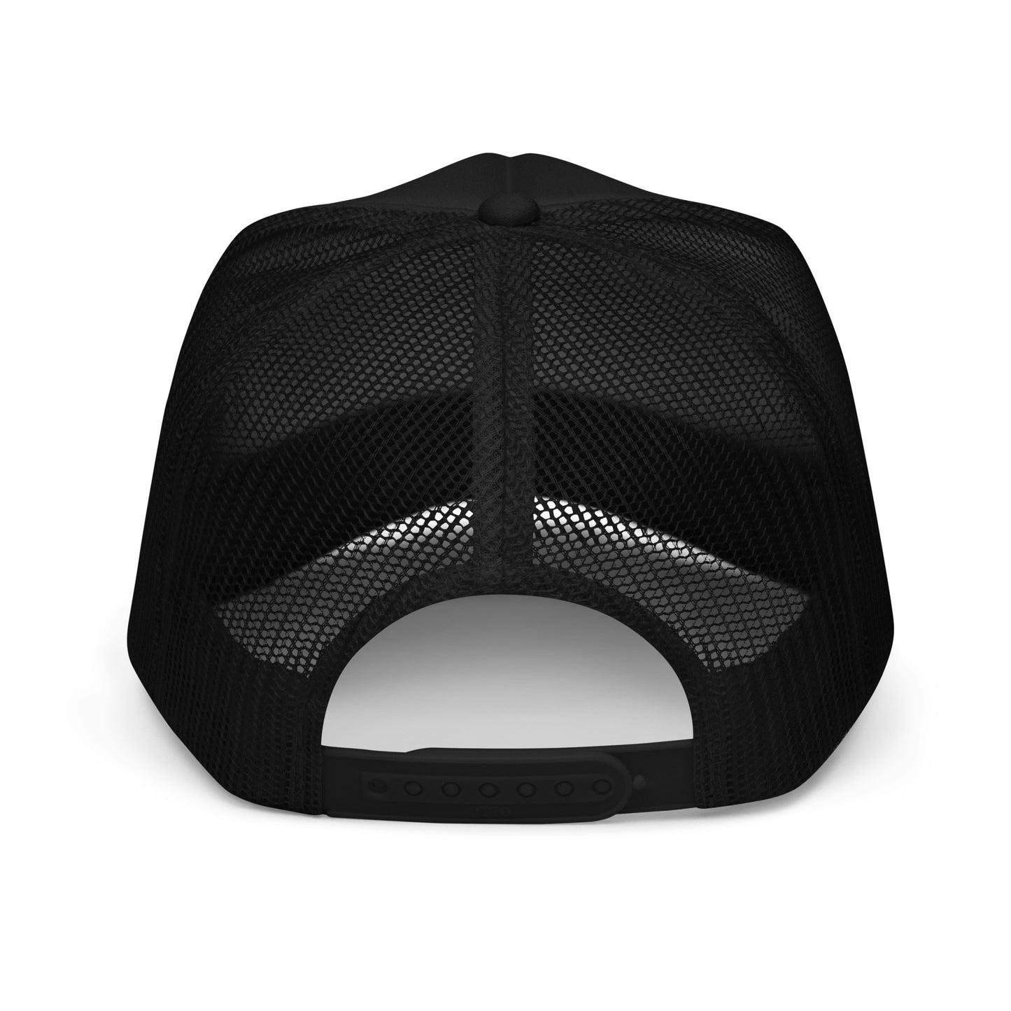 Foam trucker hat - black threads (Embroidered)