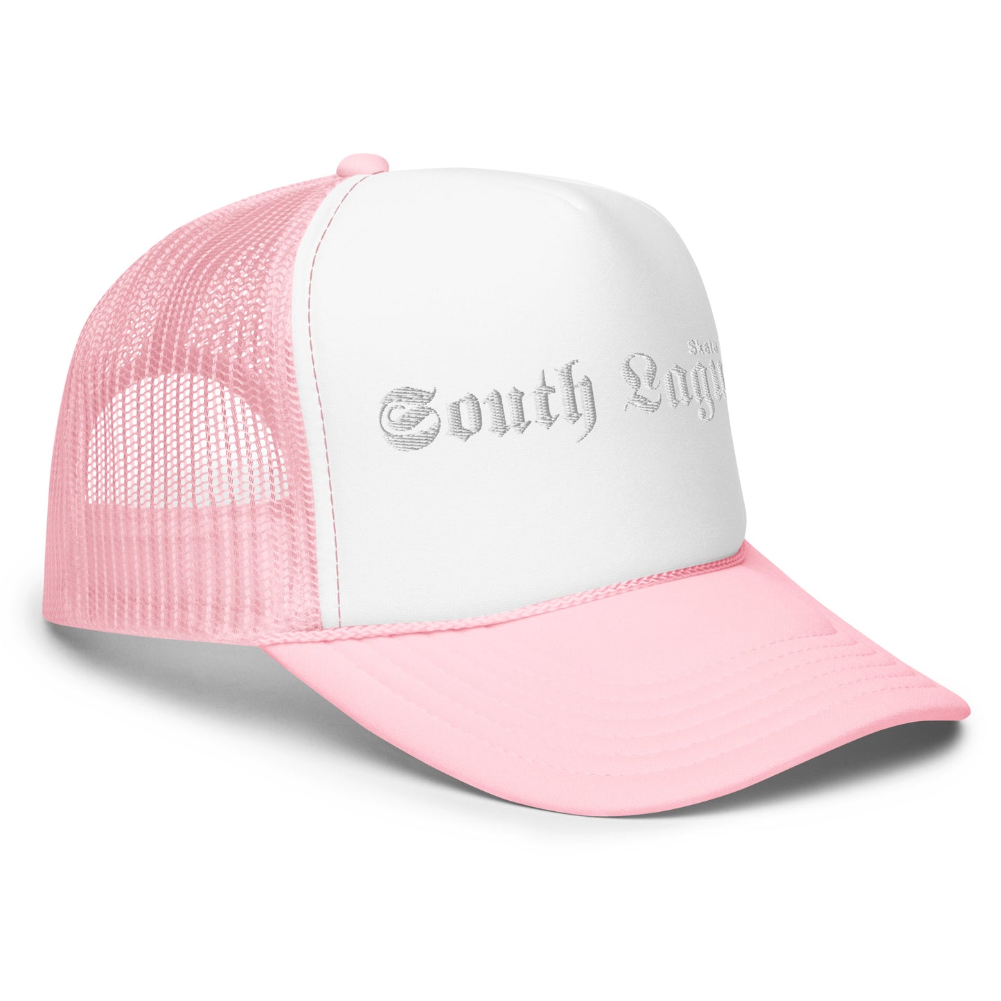 Foam trucker hat - white thread (Embroidered)