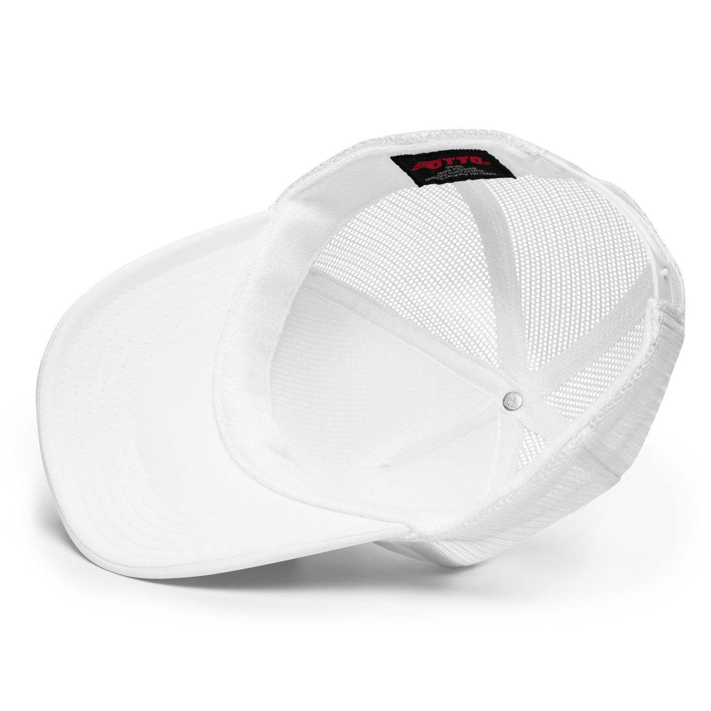 Foam trucker hat - white thread (Embroidered)