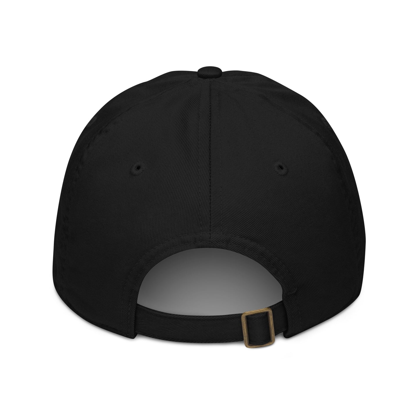 Organic dad hat - black thread (Embroidered)