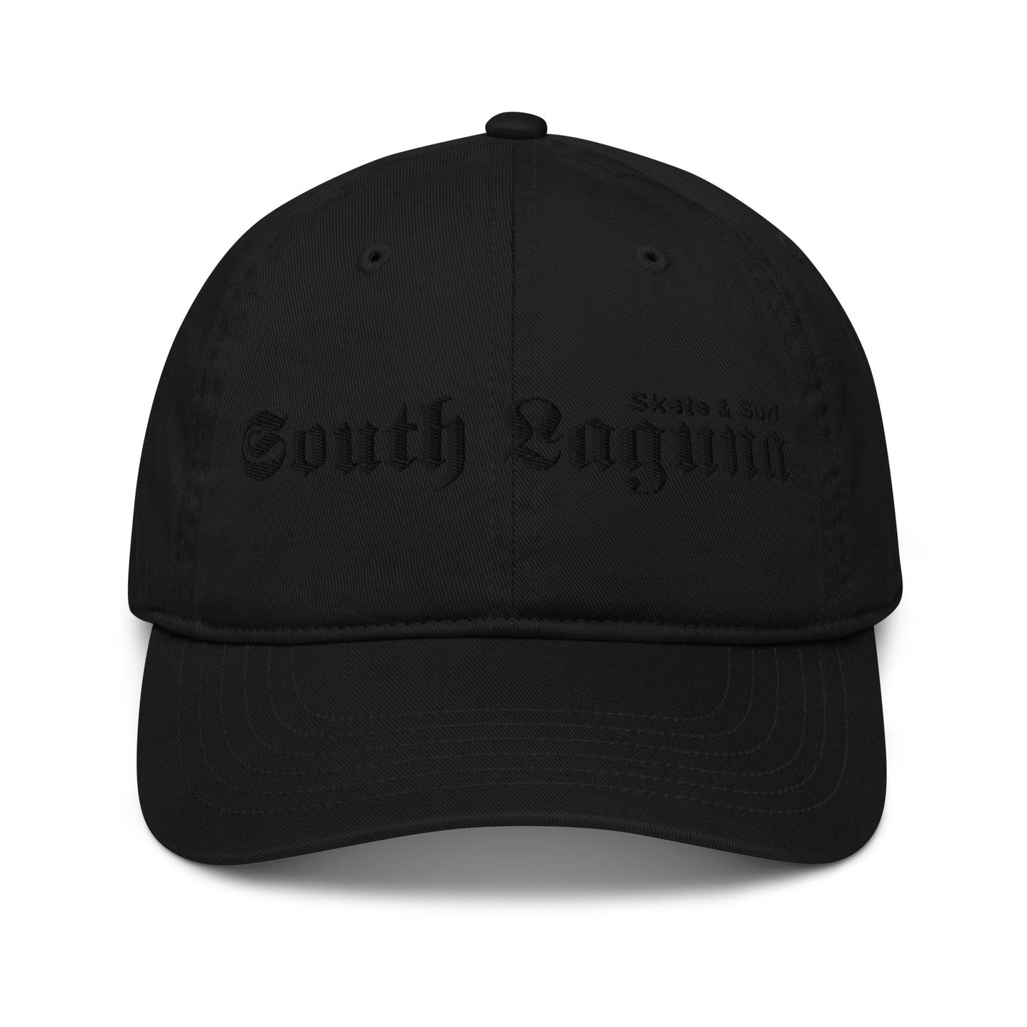 Organic dad hat - black thread (Embroidered)