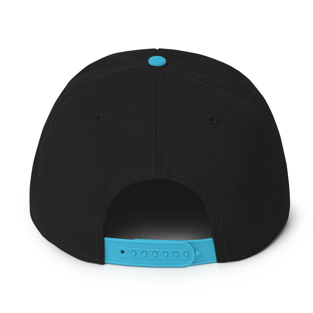 Snapback Hat - black thread (Embroidered)