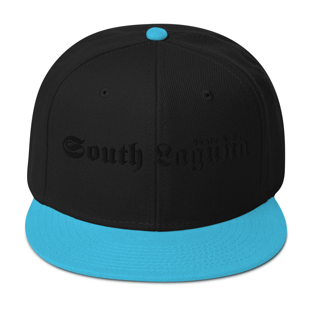 Snapback Hat - black thread (Embroidered)