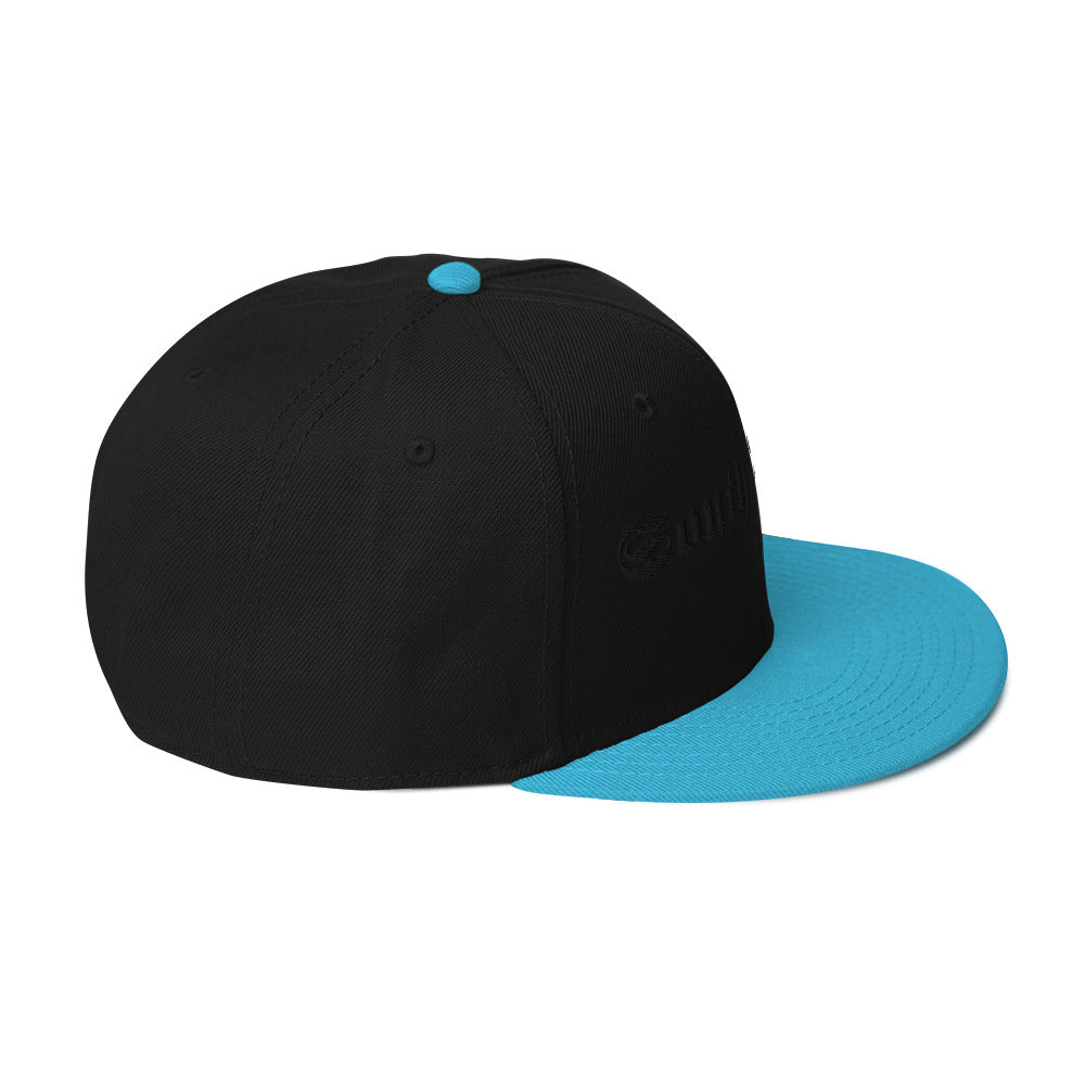 Snapback Hat - black thread (Embroidered)