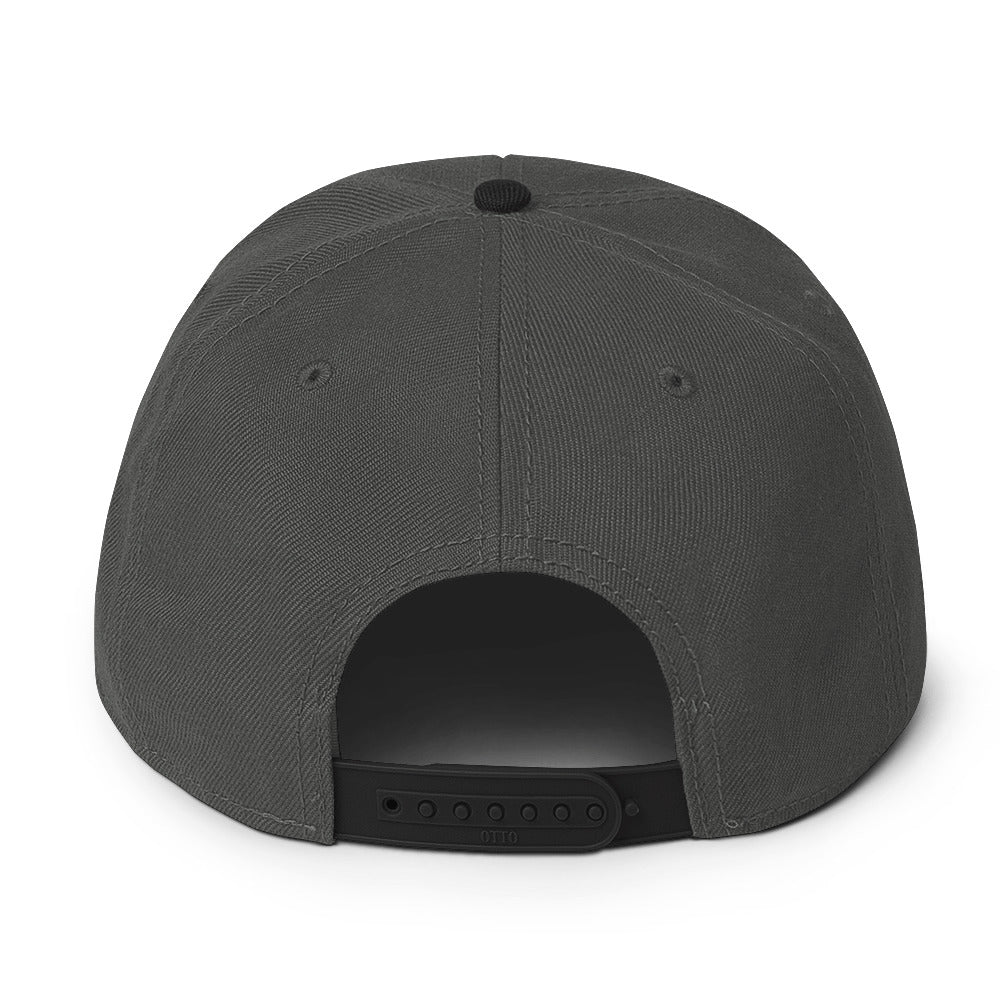 Snapback Hat - black thread (Embroidered)