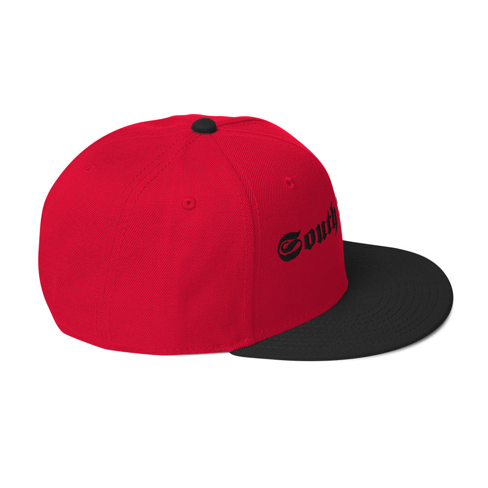 Snapback Hat - black thread (Embroidered)