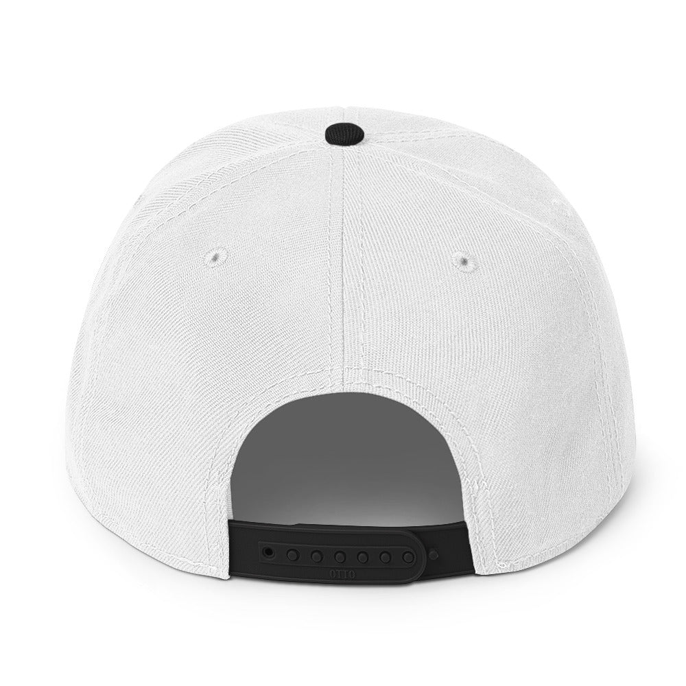 Snapback Hat - white thread (Embroidered)