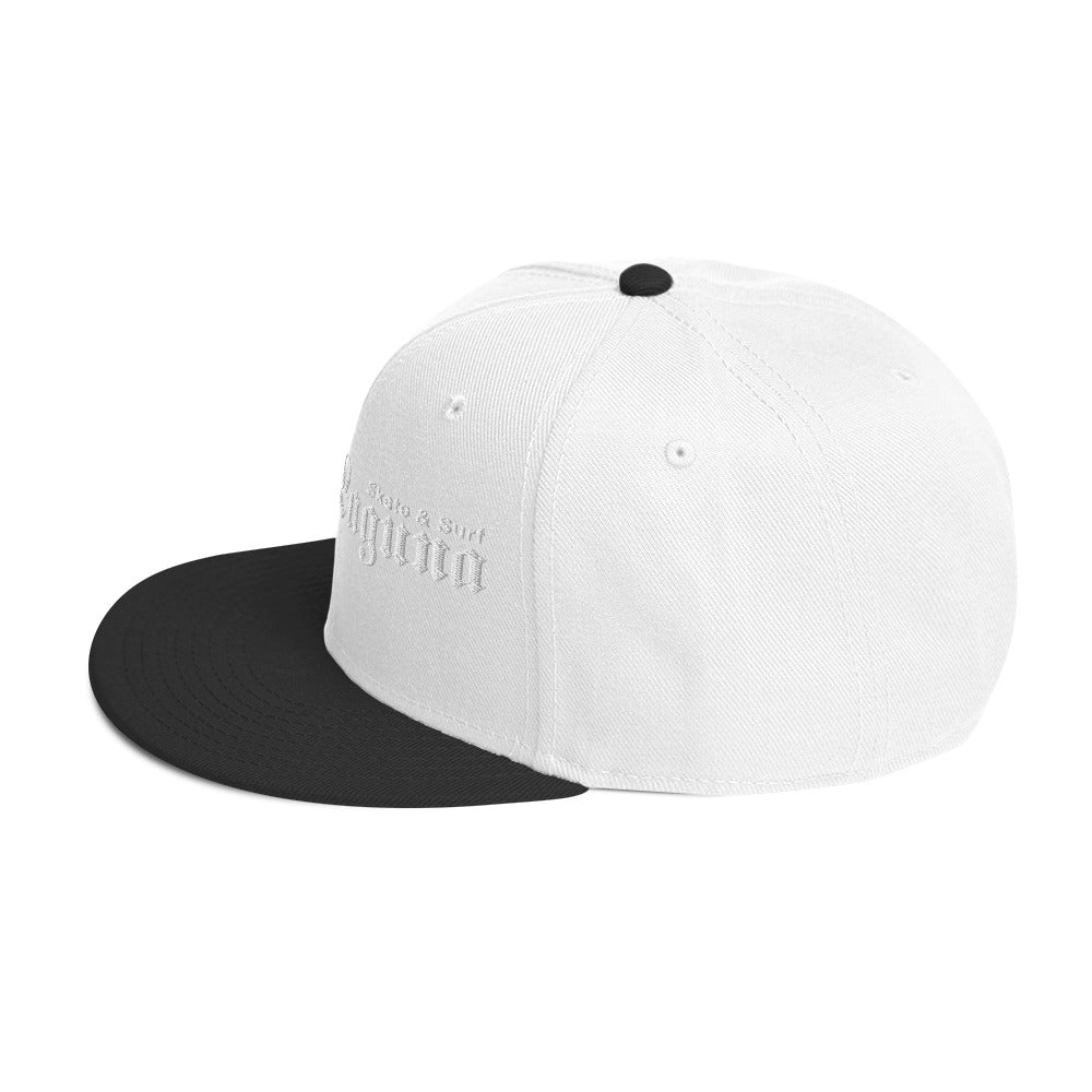 Snapback Hat - white thread (Embroidered)