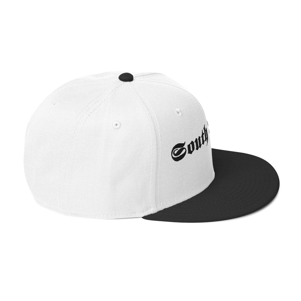 Snapback Hat - black thread (Embroidered)