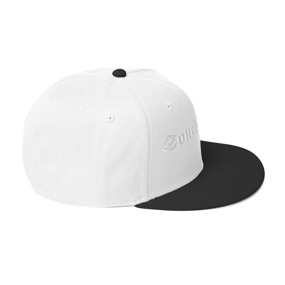 Snapback Hat - white thread (Embroidered)