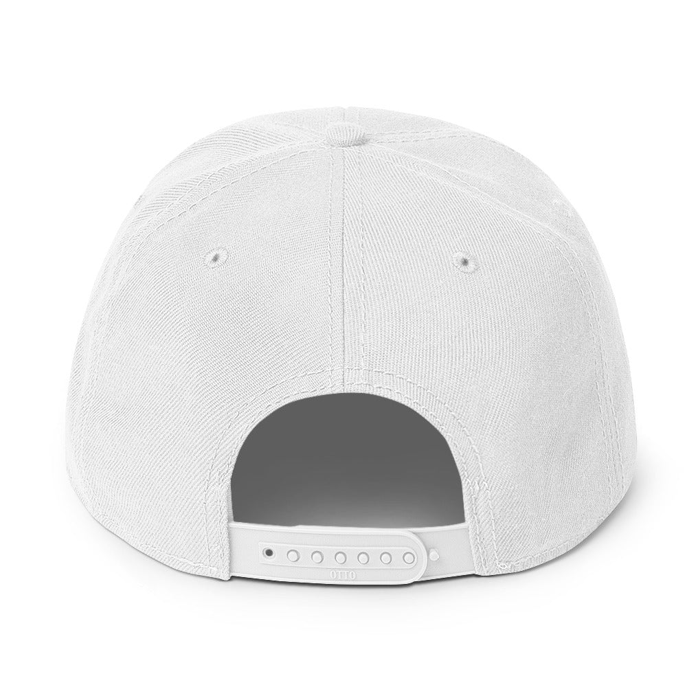 Snapback Hat - white thread (Embroidered)