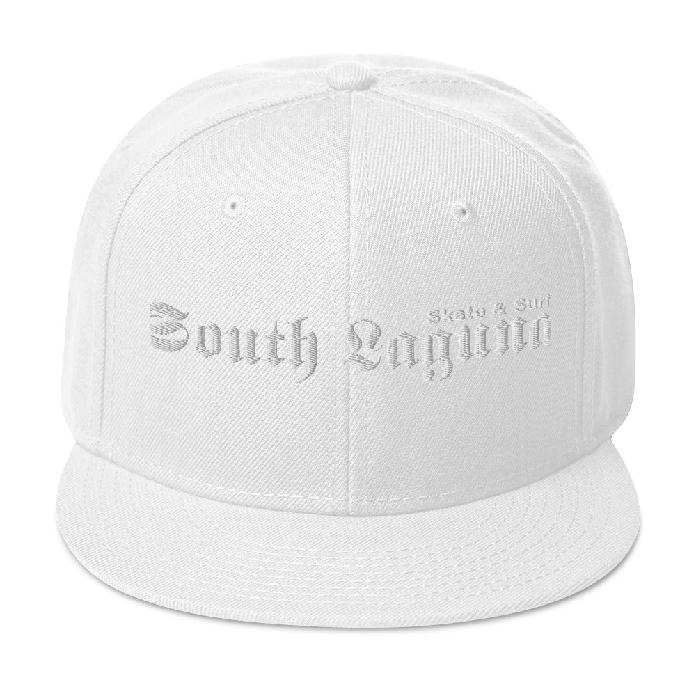 Snapback Hat - white thread (Embroidered)