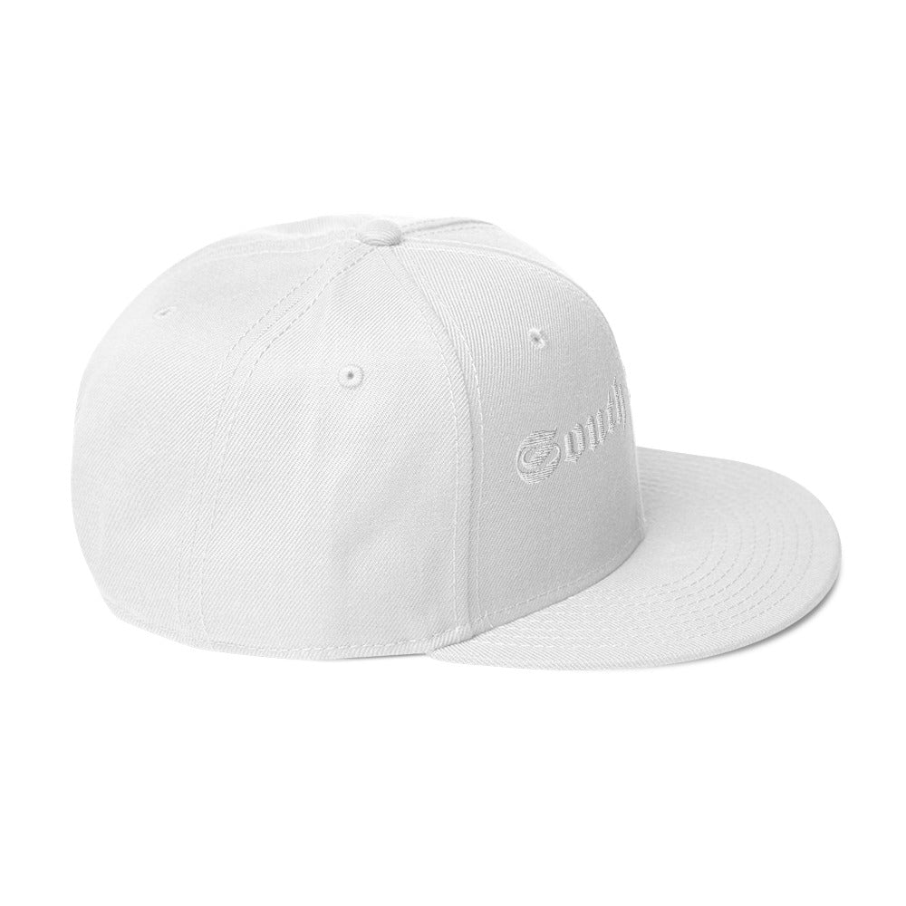 Snapback Hat - white thread (Embroidered)